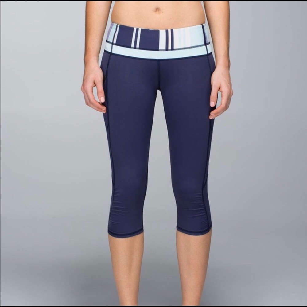 lululemon athletica Navy and Light Blue Leggings